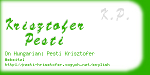 krisztofer pesti business card